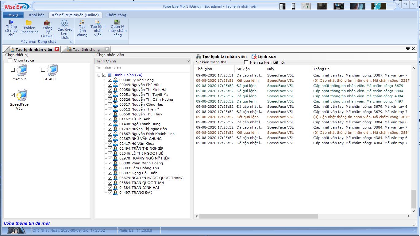 Giao diện phần mềm